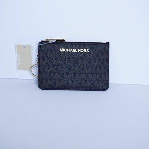Michael Kors Jet Set Small Coin Wallet MK Brown